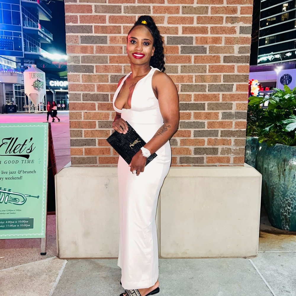 House of CB Ivory Sleeveless Maxi Dress